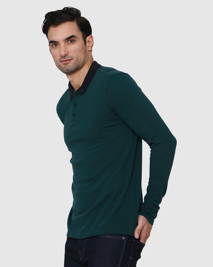 Green Polo Neck T-Shirt