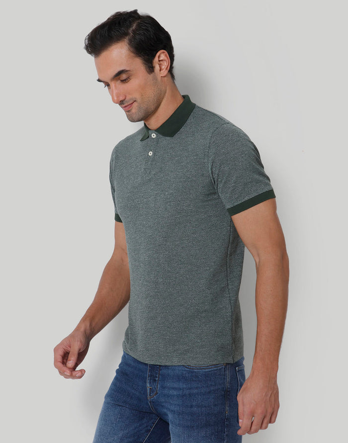 Green Polo Neck T-Shirt