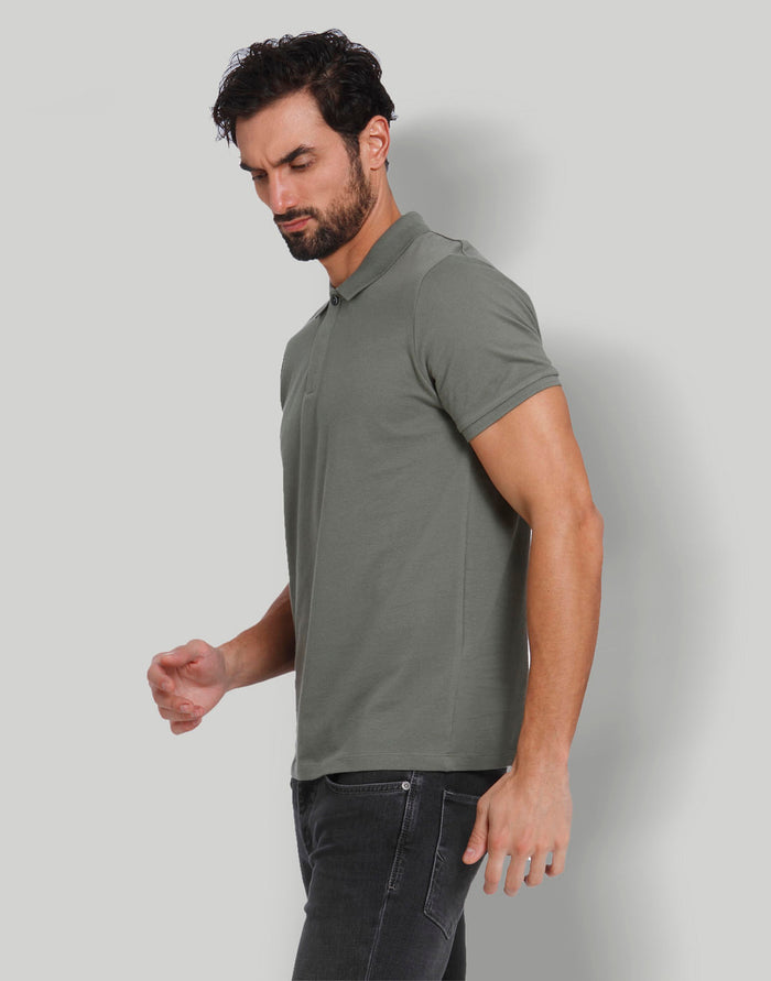 Green Polo Neck T-Shirt