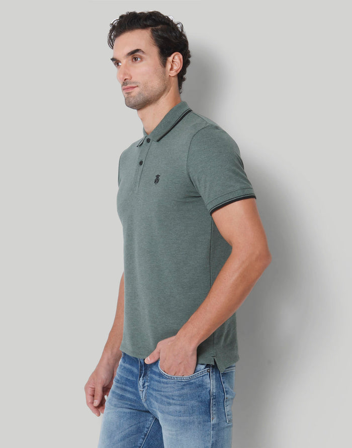 Green Polo Neck T-Shirt