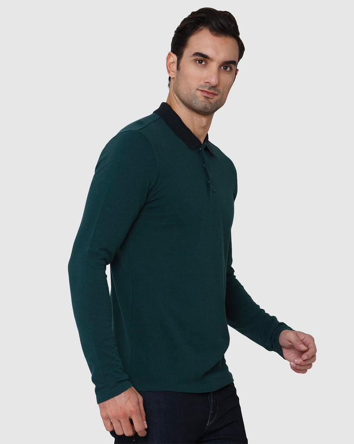 Green Polo Neck T-Shirt