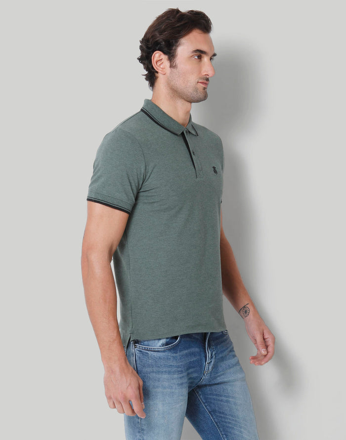 Green Polo Neck T-Shirt