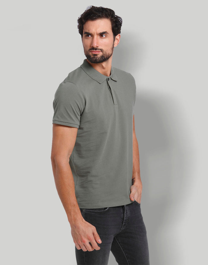 Green Polo Neck T-Shirt