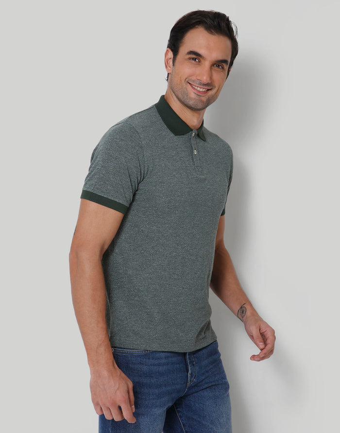 Green Polo Neck T-Shirt