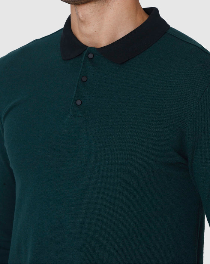 Green Polo Neck T-Shirt