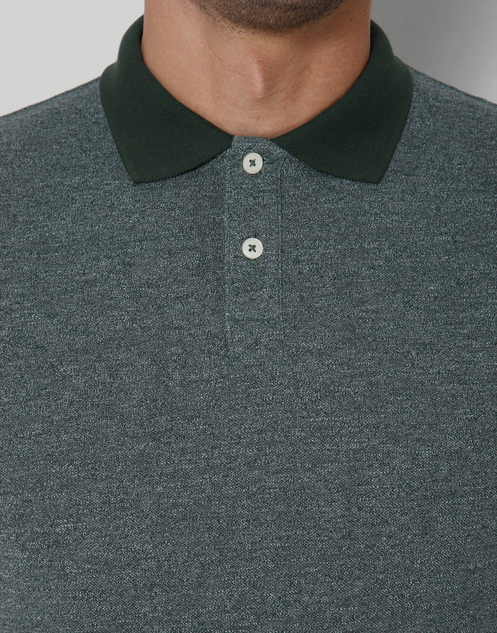 Green Polo Neck T-Shirt