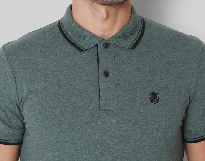 Green Polo Neck T-Shirt