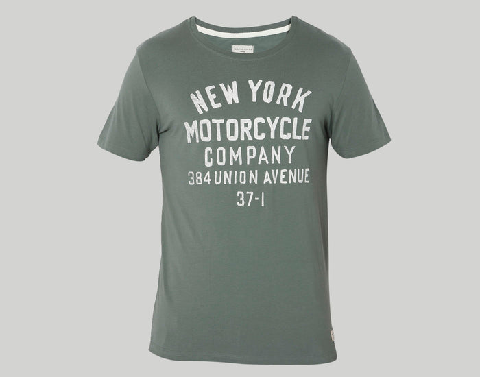Green Printed Crew Neck T-Shirt