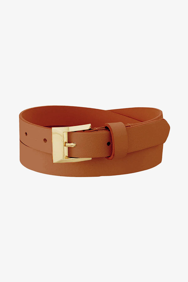 still image of greenwich avenue belt in light cognac | Exclude | Grid