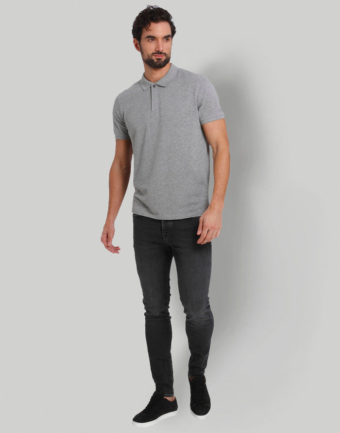 Grey Polo Neck T-Shirt