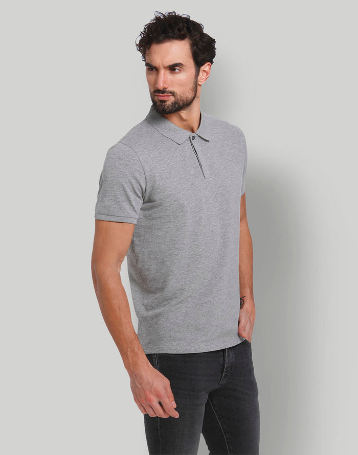 Grey Polo Neck T-Shirt