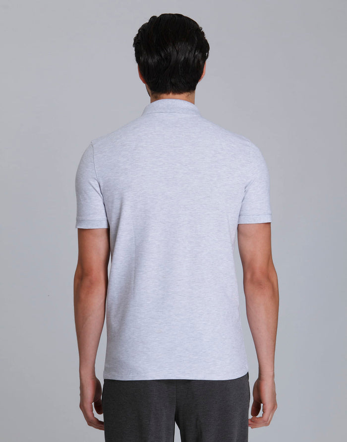 Grey Polo Neck T-Shirt
