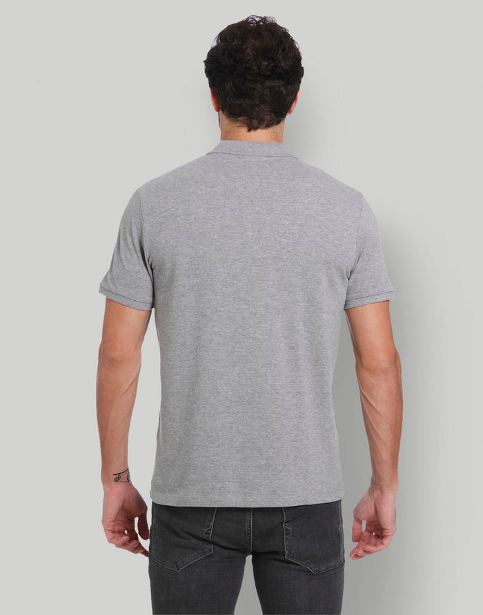 Grey Polo Neck T-Shirt