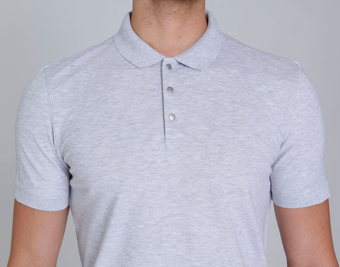 Grey Polo Neck T-Shirt