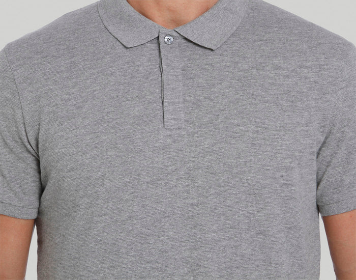 Grey Polo Neck T-Shirt