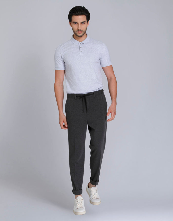 Grey Polo Neck T-Shirt