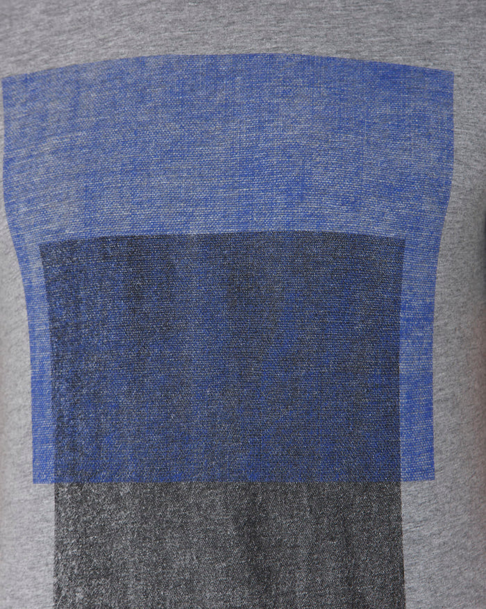 Grey Printed Crew Neck T-Shirt