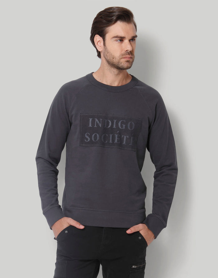 Grey Printed Pullover