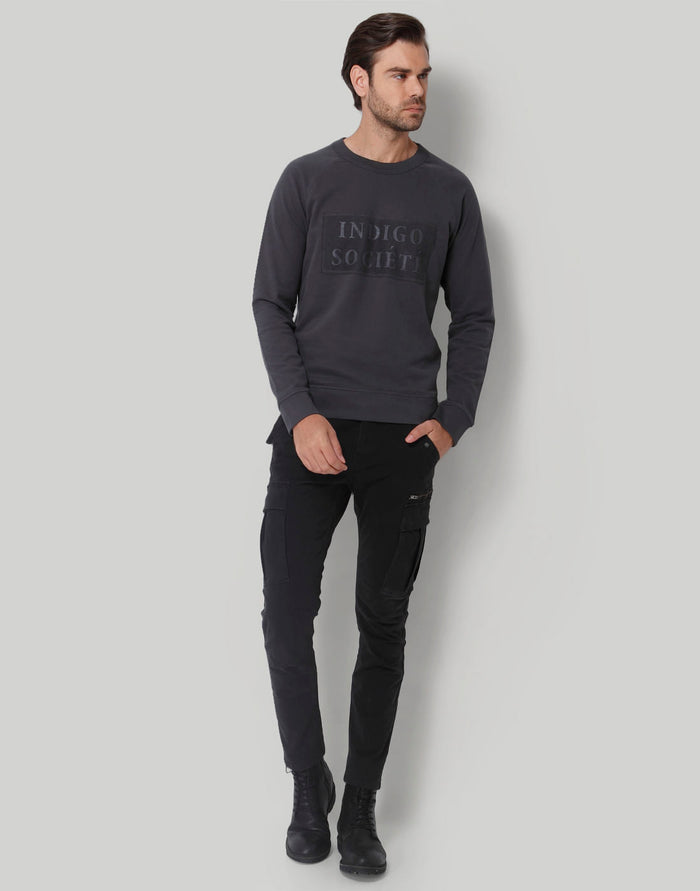 Grey Printed Pullover