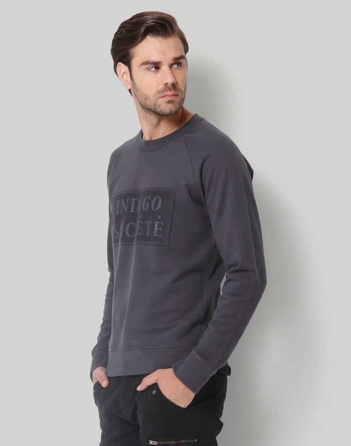 Grey Printed Pullover