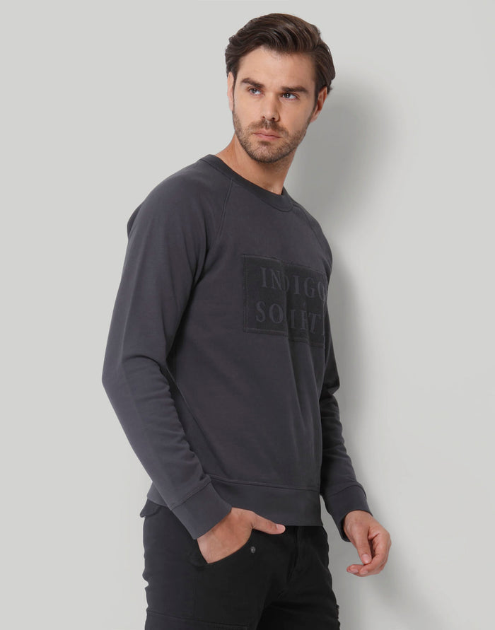 Grey Printed Pullover