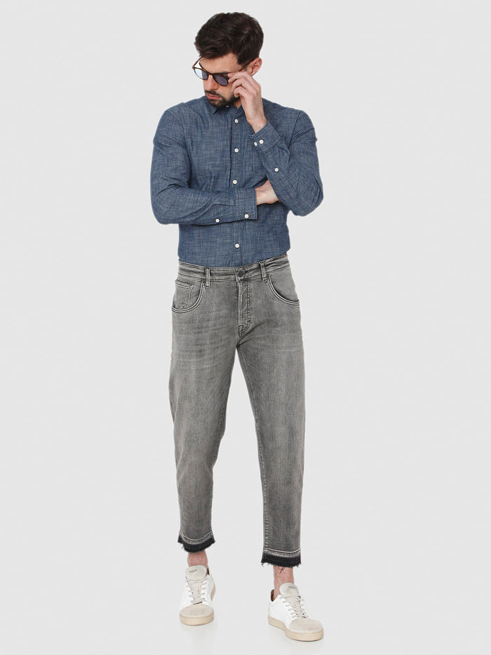 Grey Regular Fit Jeans