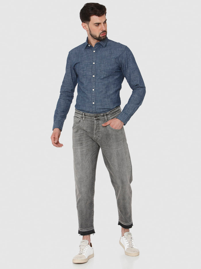 Grey Regular Fit Jeans