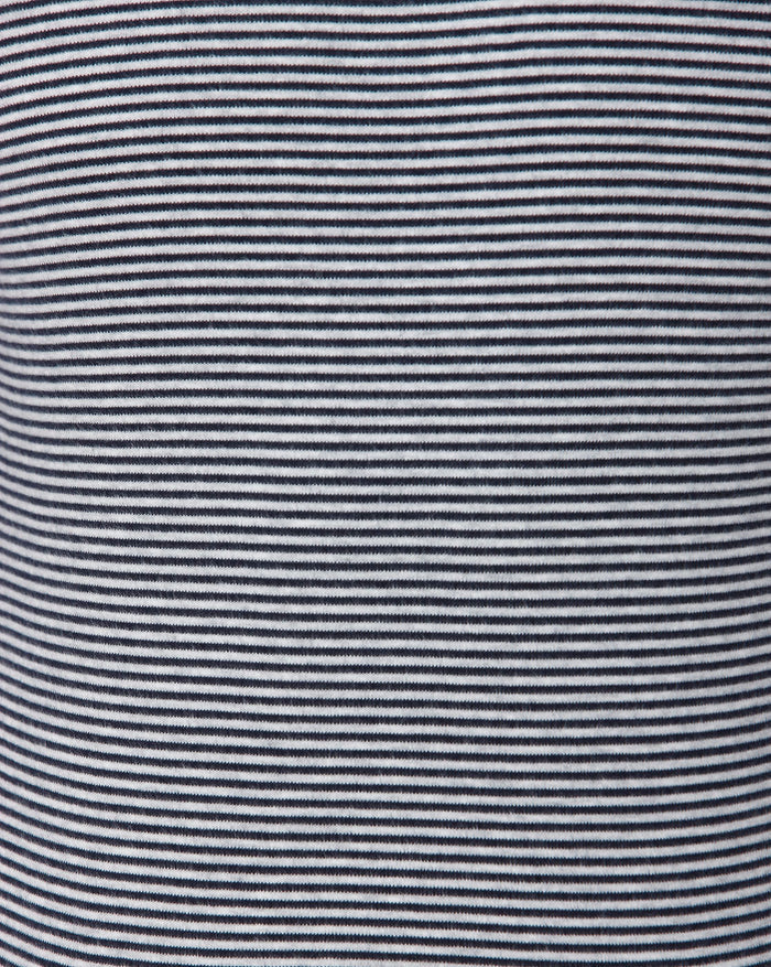 Grey Striped Crew Neck T-Shirt