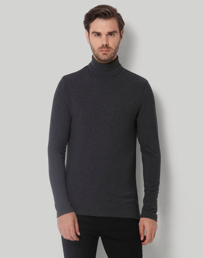 Grey Turtle Neck T-Shirt