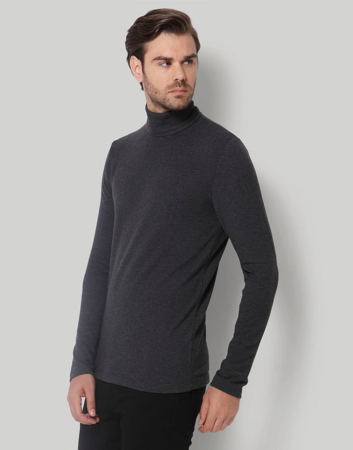 Grey Turtle Neck T-Shirt
