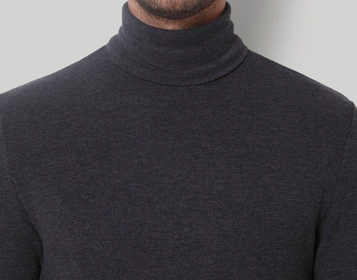 Grey Turtle Neck T-Shirt