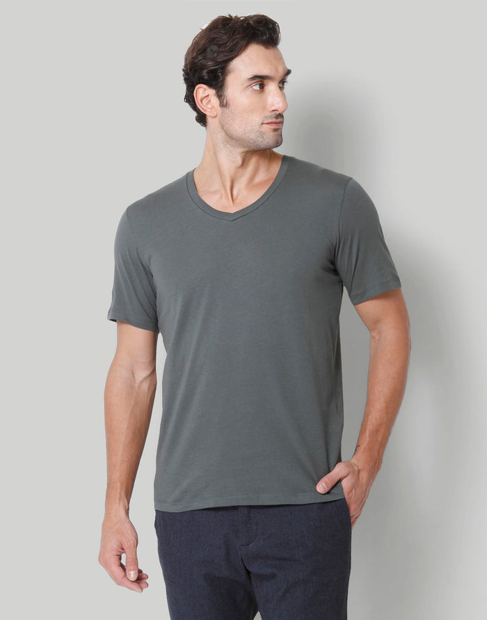 Grey V-Neck T-Shirt