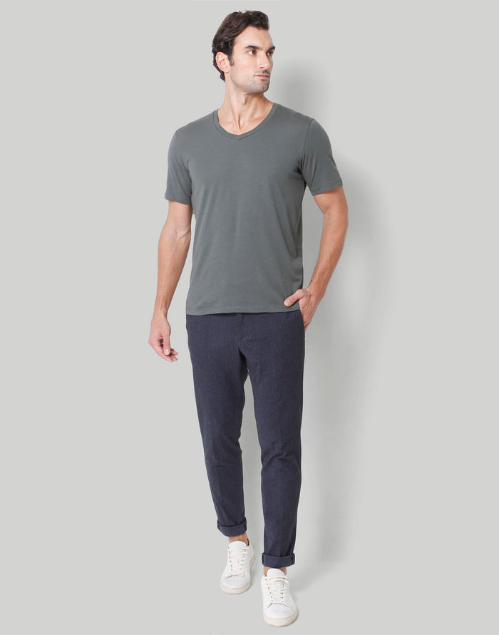Grey V-Neck T-Shirt