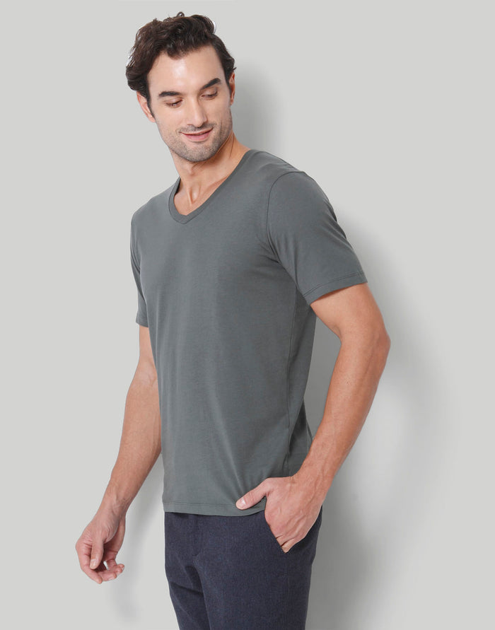 Grey V-Neck T-Shirt