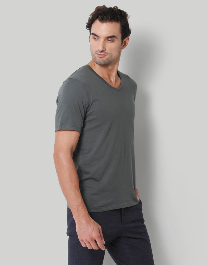 Grey V-Neck T-Shirt