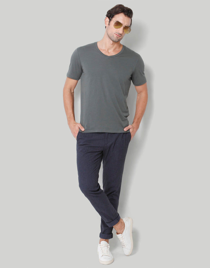 Grey V-Neck T-Shirt