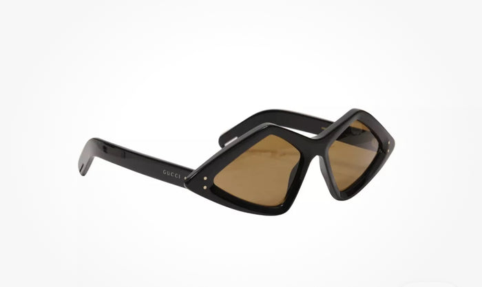 Gucci Black Geometric Retro Diamond Sunglasses image 3