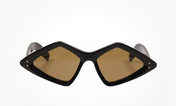 Gucci Black Geometric Retro Diamond Sunglasses image 4