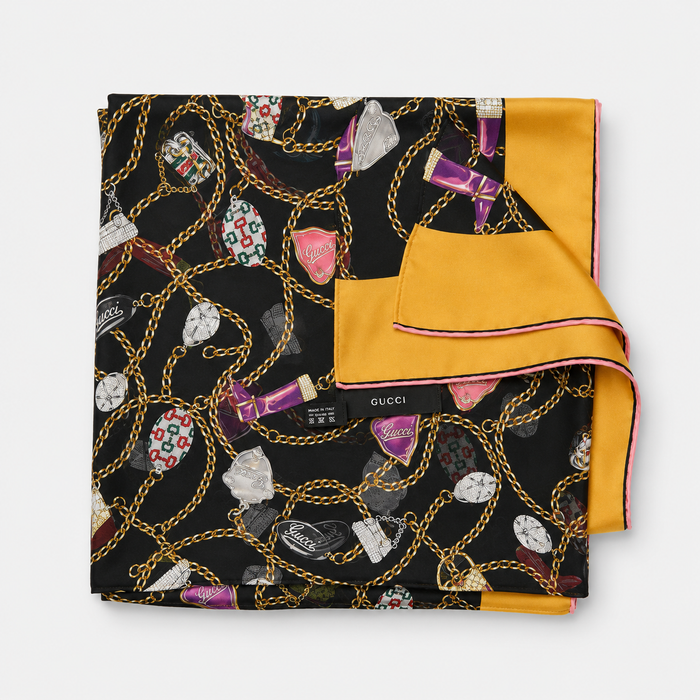 Gucci Charm Silk Scarf