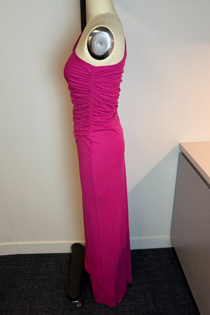 Halston Cerise One Shoulder Gown image 1