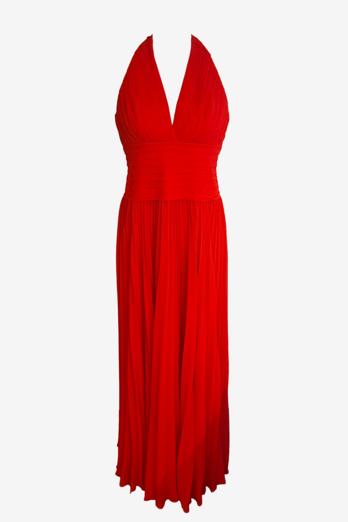 Halston Cherry Halter Neck Gown image 0