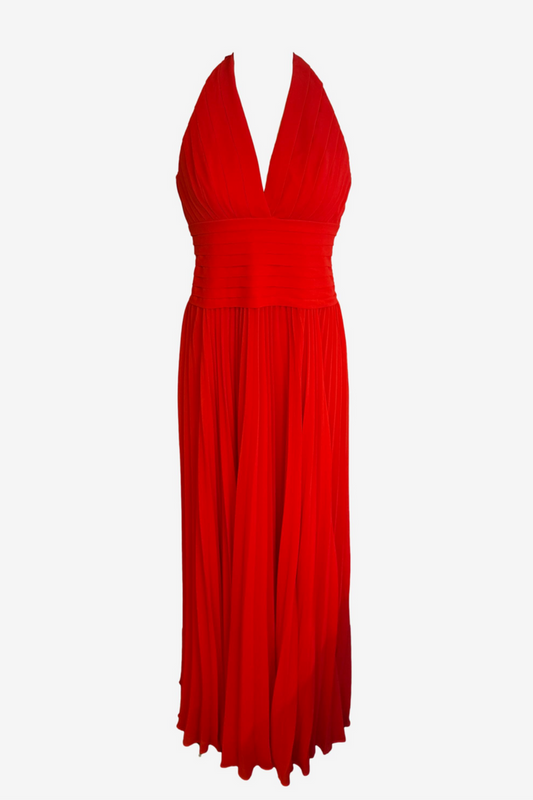Halston Cherry Halter Neck Gown image 0