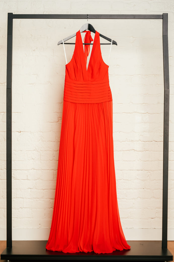 Halston Cherry Halter Neck Gown image 4