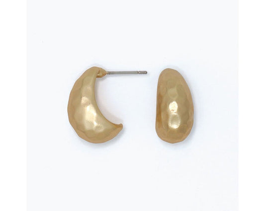 Hammered Gold Drop Earrings