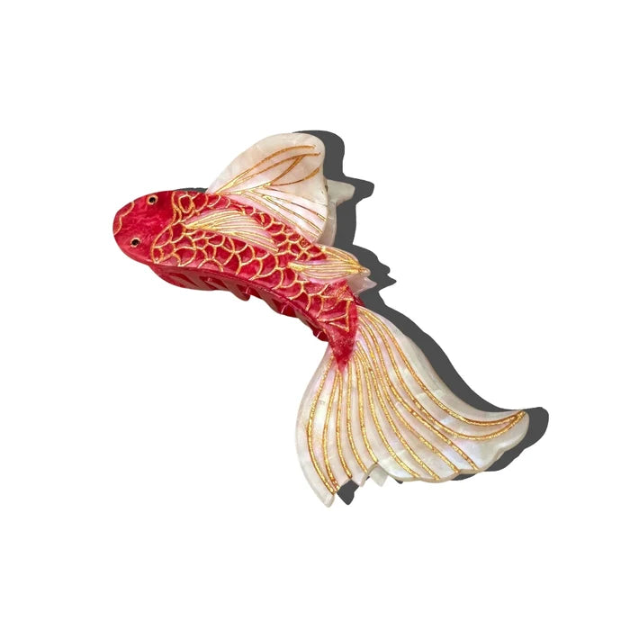 Hand-painted Koi Fish Claw Hair Clip - The New York Public Library Shop