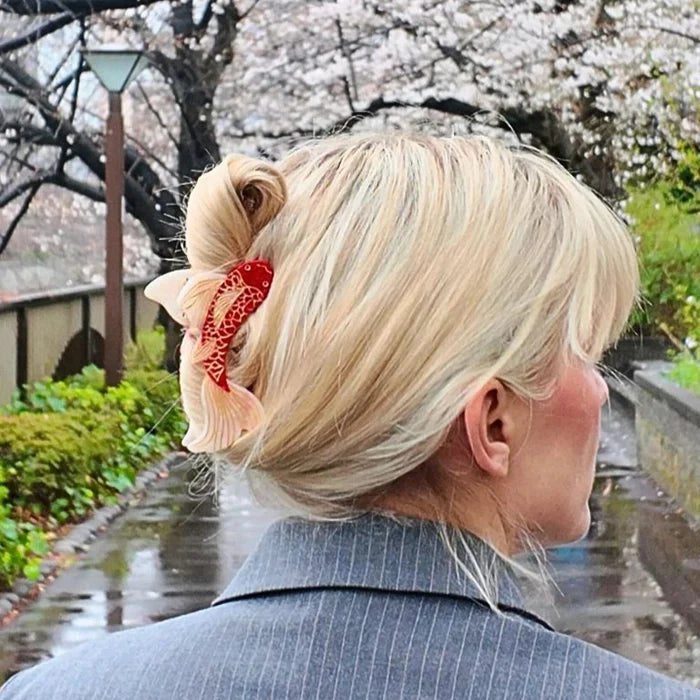 Hand-painted Koi Fish Claw Hair Clip - The New York Public Library Shop