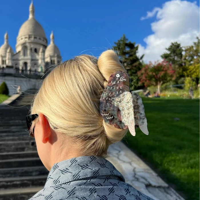 Hand-painted Pigeon Claw Hair Clip - The New York Public Library Shop