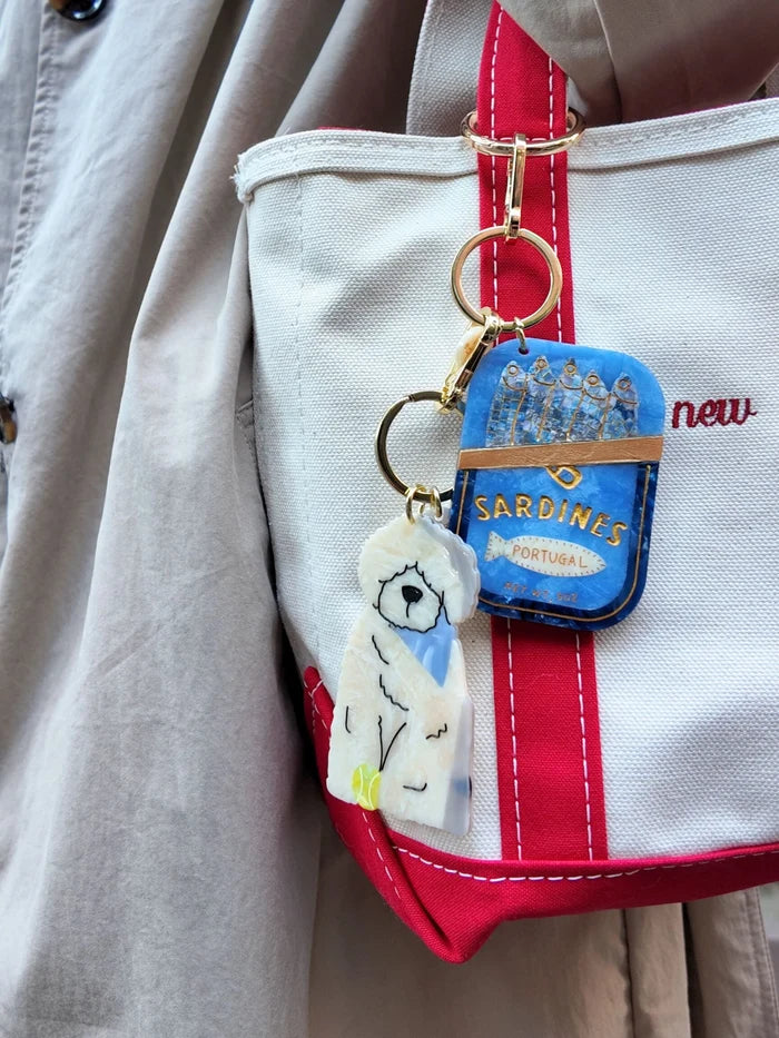 Hand-painted Sardines Bag Charm + Keychain - The New York Public Library Shop