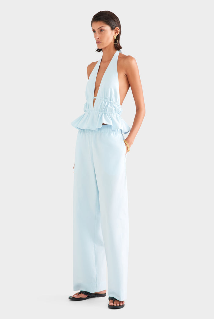 Heavy Cotton Poplin Pant - Pale Blue
