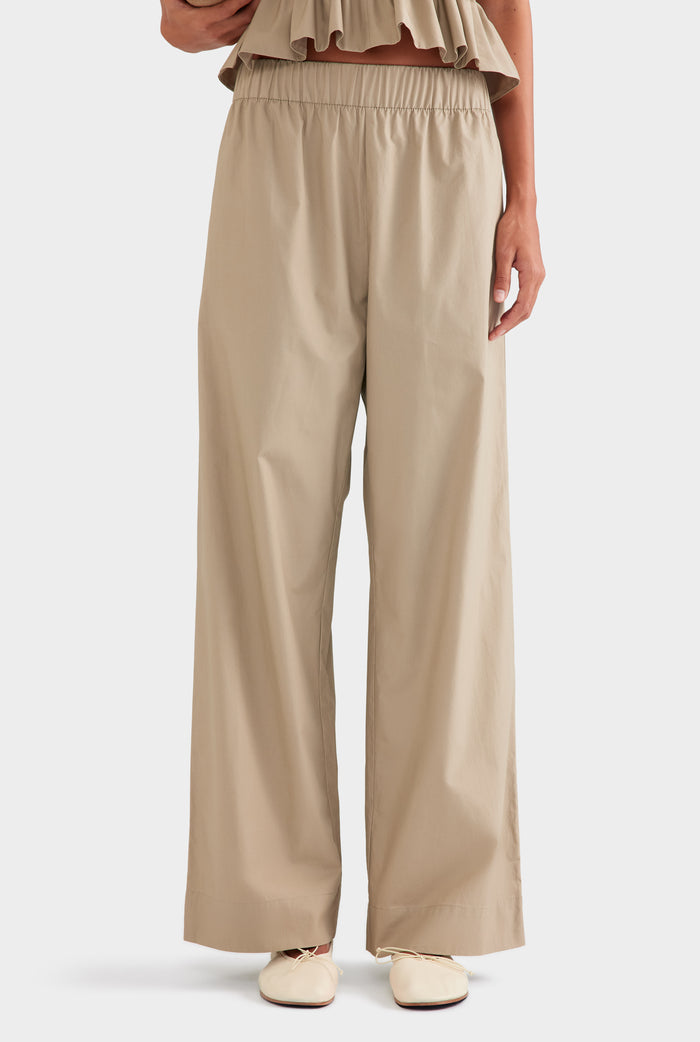 Heavy Cotton Poplin Pant - Pebble